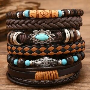 Bohemian Multilayer vegan Leather Bracelets